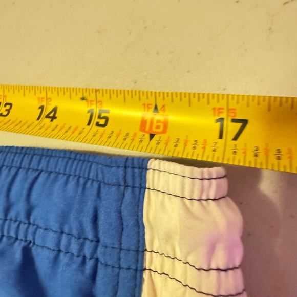 SPEEDO Men’s Blue and White Medium Swim Trunks - Picture 6 of 7